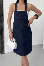 Askılı Salopet Elbise 3044-17-(S-XL) Askılı Salopet Elbise 3044-17-(S-XL)