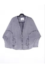 Oversize Yarasa Kollu Kot Ceket 6059-40-(STD-4)