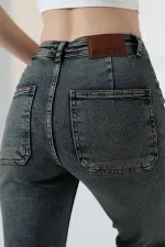 Serpme Taşlı  Relax Kot Pantolon  7193-28-(27-32)