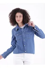 Chemise en jean à boutons-pression 6013-27-(S-XL-6) Chemise en jean à boutons-pression 6013-27-(S-XL-6)