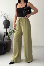 Elastic Waist Linen Pants HS700-105-(S-XL) 