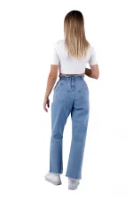Beli Lastikli Bol Paça Relax Kot Pantolon  789-15-(30-36)