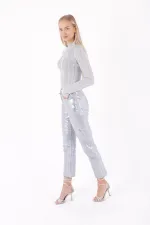 Dikişsiz Paça Mom Fit Kot Pantolon  764-48-(28-33)