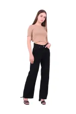 Dikişsiz Paça Bol Paça Relax Kot Pantolonlar  1740-23-(26-31)