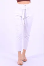 Beli Yüksek Bel Havuç Kemerli Kot Pantolon 736-50-(26-31) Beli Yüksek Bel Havuç Kemerli Kot Pantolon 736-50-(26-31)