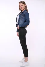 Klasik Kısa Kot Ceket 640-02-(S-XL-6) Klasik Kısa Kot Ceket 640-02-(S-XL-6)