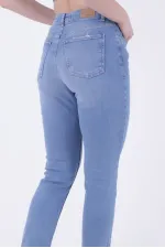 Dikişsiz Paça Mom Fit Kot Pantolon  764-15-(27-32)