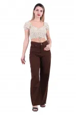 Dikişsiz Paça Bol Paça Relax Kot Pantolonlar  1740-78-(26-31)