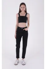 High Waisted Comfort Slim Ankle Length Jean  896-23-(32-36) Regular Anthracite