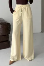 Lastikli Palazzo Pantolon HS708-101-(S-XL) Lastikli Palazzo Pantolon HS708-101-(S-XL)