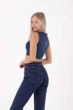 Stitched Hem Relax Jeans 7026-26-(26-31)