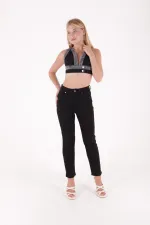 Dikişsiz Paça Mom Fit Kot Pantolon  764-07-(26-33-4-2)