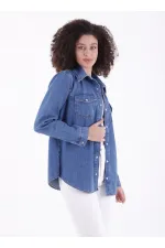 Chemise en jean à boutons-pression 6013-27-(S-XL-6) Chemise en jean à boutons-pression 6013-27-(S-XL-6)