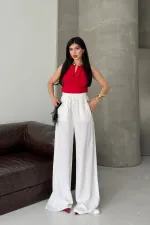 Lastikli Palazzo Pantolon  HS740-51-(S-XL)