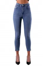 Yanı Yırtmaçlı Kot Pantolon  1745-15-(28-33)