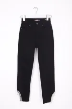Taşlı Asimetrik Paça Pantolon  1881-07-(26-31)