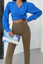 Dikişsiz Paça Mom Fit Kot Pantolon  764-72-(32-36)
