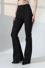 Flared Jeans with Darts on Front Waist  7021-10-(27-32) 