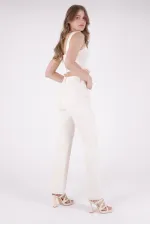 Tasseled Bottom Wide Leg Relax Jean 1726-80-(28-33) Natural Tasseled Bottom Wide Leg Relax Jean 1726-80-(28-33) Natural