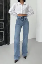 Yüksel Bel Straight Kot Pantolon 7033-06-(28-33)