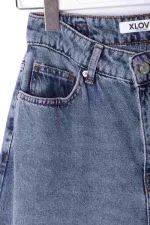 Baggy Jean with Dart Detail 7050-62-(26-29) Middle Blue - Tinted Baggy Jean with Dart Detail 7050-62-(26-29) Middle Blue - Tinted