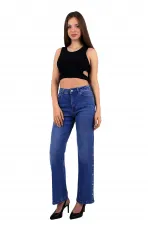 Yanı Çıtçıt Detaylı Pantolon  992-15-(27-32)
