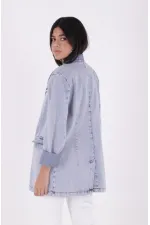 Düğmeli Klasik Blazer Ceket 6066-08-(S+L+4) Düğmeli Klasik Blazer Ceket 6066-08-(S+L+4)