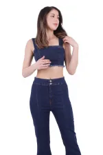 Dizden Yırtmaç Detaylı İspanyol Pantolon 700-26-(30-36) Dizden Yırtmaç Detaylı İspanyol Pantolon 700-26-(30-36)