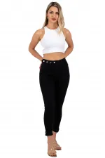 Kemerli Düğmeli Kot Pantolon 754-23-(26-31) Kemerli Düğmeli Kot Pantolon 754-23-(26-31)
