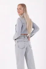 Boru Paça Relax Kot Pantolon 931-42-(27-32)