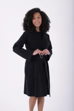 Belted Denim Trench Coat 6033-23-(S-XL-6-2) Belted Denim Trench Coat 6033-23-(S-XL-6-2)