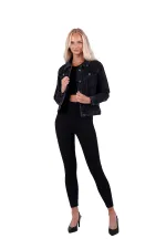 Short Denim Jacket 641-03-(S-XL) Anthracite Denim Short Denim Jacket 641-03-(S-XL) Anthracite Denim