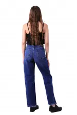 Paçası Yırtmaçlı Boru Paça Relax Kot Pantolon 931-01-(27-32) Paçası Yırtmaçlı Boru Paça Relax Kot Pantolon 931-01-(27-32)