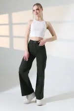 Front Pocket Detailed Jean  7079-97-(27-32) Pine Green