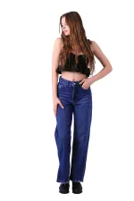 Paçası Yırtmaçlı Boru Paça Relax Kot Pantolon 931-01-(27-32) Paçası Yırtmaçlı Boru Paça Relax Kot Pantolon 931-01-(27-32)