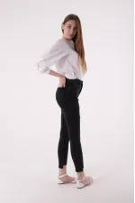 Asimetrik Paça Kot Pantolon 713-23-(28-33)