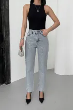 Leopard Print Mom Fit Jeans 7089-08-(26-31)