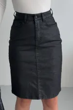 Mid Length Denim Short 1074-07-(36-42-6) Black