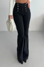 Çok Düğmeli İspanyol Kot Pantolon 7094-23-(27-32)