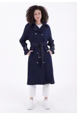 Kemerli Uzun Trençkot 6077-17-(S+L+4) Kemerli Uzun Trençkot 6077-17-(S+L+4)