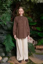 Cepli Oversize Keten Gömlek HS609-78-(S-XL) Cepli Oversize Keten Gömlek HS609-78-(S-XL)