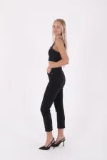 İnci Detaylı Mom Fit Kot Pantolon  1899-23-(28-33)