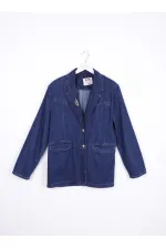 Double Breasted Buttoned Classic Blazer Jacket 6066-26-(S+L+4) Regular Dark Blue Double Breasted Buttoned Classic Blazer Jacket 6066-26-(S+L+4) Regular Dark Blue