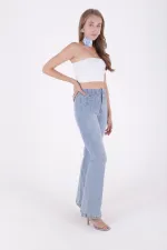 Pensli İspanyol Kot Pantolon 7021-15-(27-32)