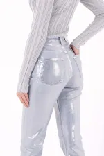 Dikişsiz Paça Mom Fit Kot Pantolon  764-48-(26-31)