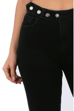 Kemerli Düğmeli Kot Pantolon 754-23-(28-33) Kemerli Düğmeli Kot Pantolon 754-23-(28-33)
