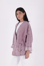 Oversıze Yarasa Kollu Kot Ceket 6059-84-(STD-4) Oversıze Yarasa Kollu Kot Ceket 6059-84-(STD-4)
