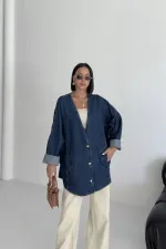 Oversize Yarasa Kollu Kot Ceket 6059-26-(STD-4)