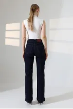 Düğme Detaylı Boru Paça Kot Pantolon 7170-17-(27-32)