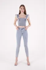 Az Yırtıklı Skinny Kot Pantolon 826-08-(30-36) Az Yırtıklı Skinny Kot Pantolon 826-08-(30-36)